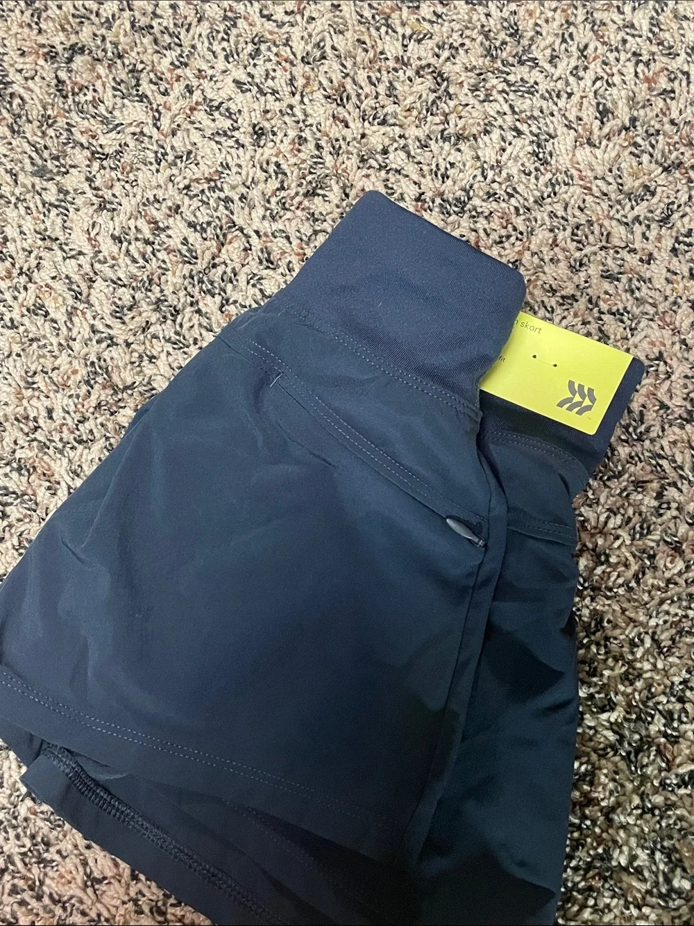 All In Motion Woven Active Skort Little Girls Size XS (4/5) Navy NWT